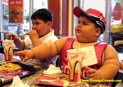 overweight eating at McDonalds